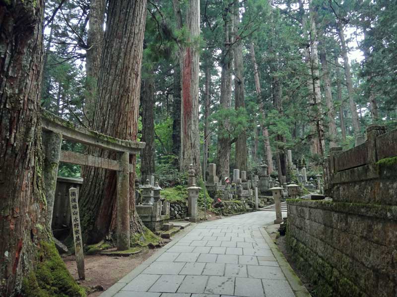 stone paved path at Okunoin Koyasan 