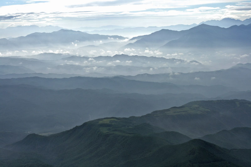 Japanese alps low clouds